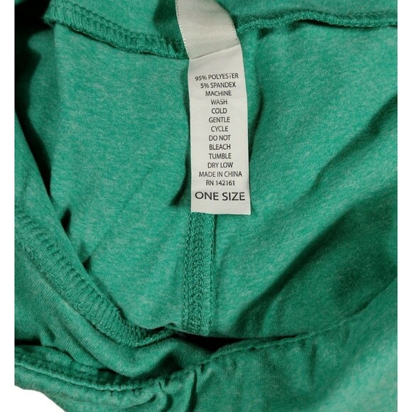 LuLaRoe Leggings Womens One Size Green Athletic Stretch Pants Solid Mid Rise - Picture 4 of 6